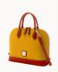 Dooney Pebble Grain Zip Zip Satchel Mustard ID-asxSl0yE