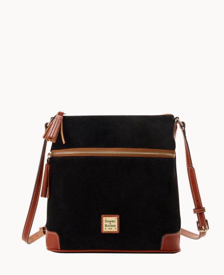 Dooney Suede Tassel Crossbody Black ID-3UkVdcVp - Click Image to Close