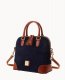 Dooney Suede Domed Satchel Navy ID-keKB1myg