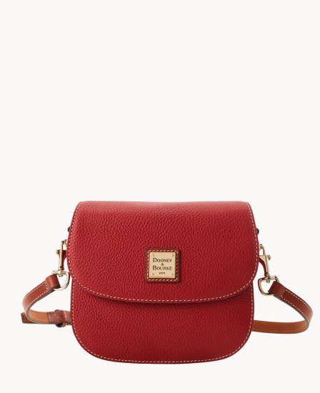 Dooney Pebble Grain Saddle Bag Red ID-S4VdVdkd - Click Image to Close