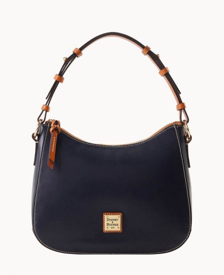 Dooney Wexford Leather Small Kiley Hobo Midnight Blue ID-CGZ18Ouh - Click Image to Close