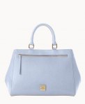 Dooney Saffiano Zip Satchel Glacier Blue ID-n7rueocl