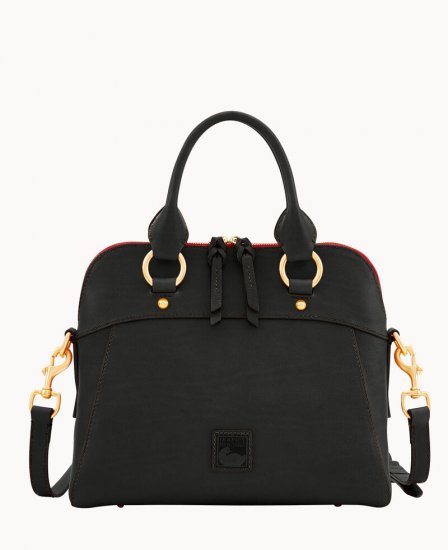 Dooney Florentine Cameron Satchel Black Black ID-B3sWdMVe - Click Image to Close