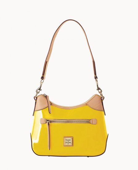 Dooney Patent Small Hobo Yellow ID-odJ547Ua - Click Image to Close