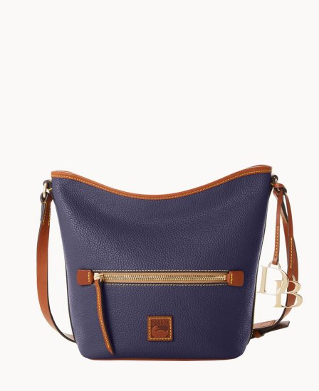 Dooney Pebble Grain Zip Sac Midnight Blue ID-LYhZUj9A - Click Image to Close