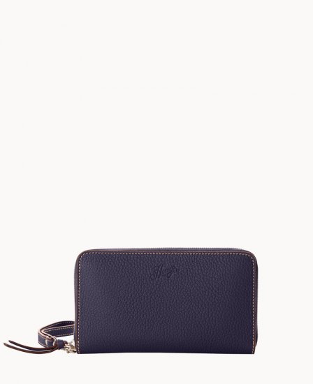 Dooney Henrys Large Zip Around Wristlet Navy ID-TPSkXz18 - Click Image to Close