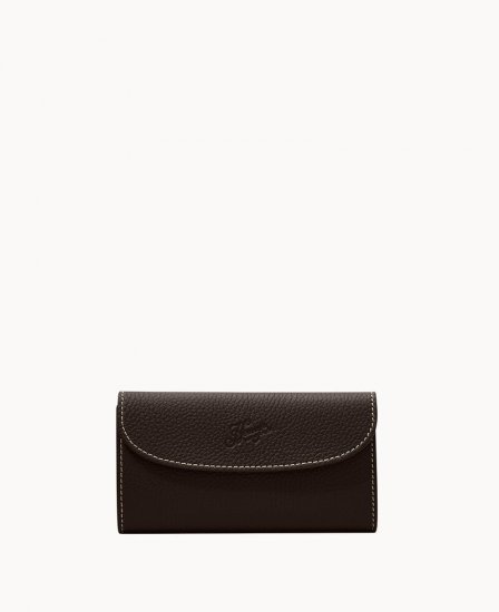 Dooney Henrys Continental Clutch Brown Tmoro ID-1xJxYp0K - Click Image to Close