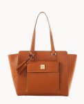 Dooney Saffiano East West Shopper Natural ID-A5BdOLxB