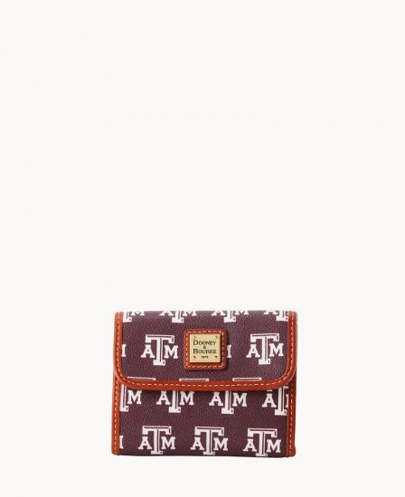 Dooney Collegiate Texas Achr(38)M Flap Credit Card Wallet TEXAS A&M ID-n8xD2ETF - Click Image to Close