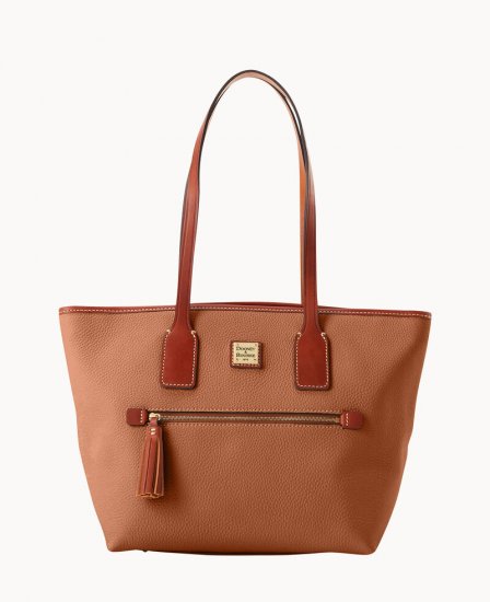 Dooney Pebble Grain Small Tote Caramel ID-cYUg2ecp - Click Image to Close