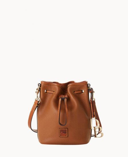 Dooney Pebble Grain Small Drawstring Caramel ID-dZpX3e5z - Click Image to Close