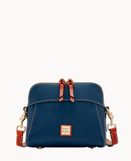 Dooney Pebble Grain Cameron Crossbody Midnight Blue ID-WcwbEXBO - Click Image to Close