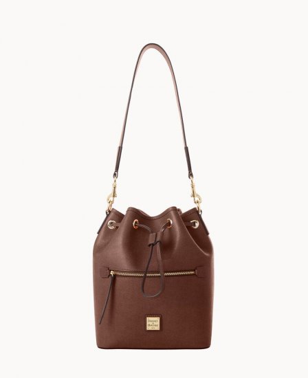 Dooney Saffiano Drawstring Amber ID-BeQhJyFJ - Click Image to Close