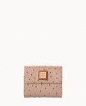 Dooney Ostrich Small Flap Credit Card Wallet Light Taupe ID-muMD9NJv