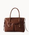 Dooney Florentine Medium East West Satchel Chestnut ID-R3mHozjw