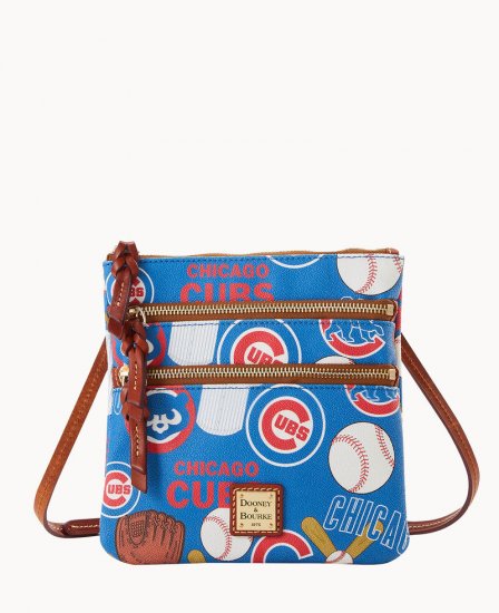 Dooney MLB Cubs N S Triple Zip Crossbody Cubs ID-cgKLeP2v - Click Image to Close