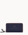 Dooney Florentine Large Zip Around Wristlet Navy ID-MMAuAQ5i