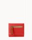 Dooney Pebble Grain Small Flap Credit Card Wallet Red ID-xIYaK7PS