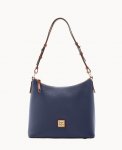 Dooney Pebble Grain Hobo Midnight Blue ID-wE7Cqv35