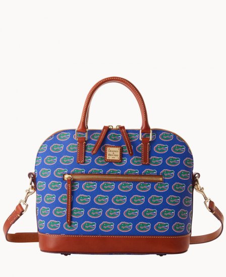 Dooney Collegiate Florida Domed Zip Satchel U OF FLORIDA ID-Q4ajDRl0 - Click Image to Close