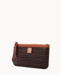 Dooney Oakdale Clutch Wristlet Espresso ID-8zjiWl2S