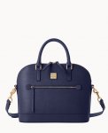 Dooney Saffiano Domed Zip Satchel Marine ID-5oEaojk7