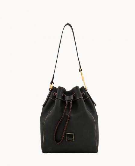 Dooney Florentine Hattie Drawstring Black Black ID-oF1pJicD - Click Image to Close