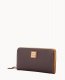 Dooney Pebble Grain Large Zip Around Wristlet Brown Tmoro ID-9E92hYVr