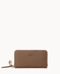 Dooney Henrys Medium Zip Around Wristlet Dark Taupe ID-S4imIY7u