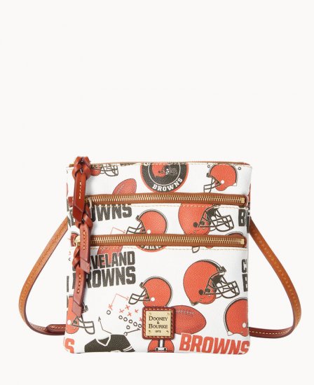 Dooney NFL Browns N S Triple Zip Crossbody Browns ID-hjOsRWt3 - Click Image to Close