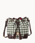 Dooney Houndstooth Crossbody Drawstring Green ID-XpCKMei9