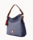 Dooney Ostrich Twist Strap Hobo Steel Blue ID-dQypdWmq