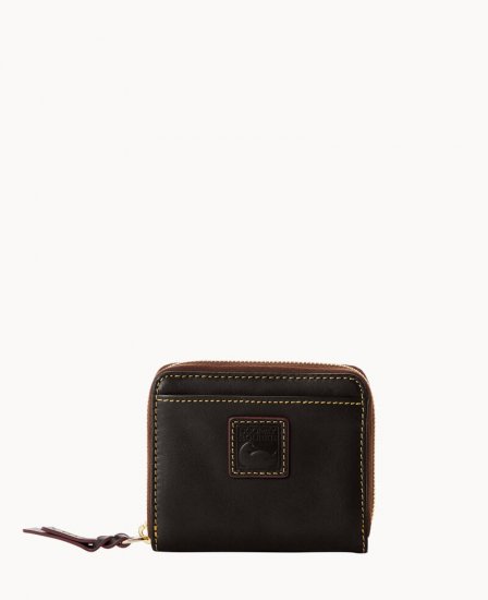 Dooney Florentine Small Zip Around Wallet Black Black ID-gCkDSjqo - Click Image to Close