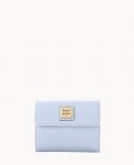 Dooney Saffiano Small Flap Credit Card Wallet Glacier Blue ID-JiLItz7K