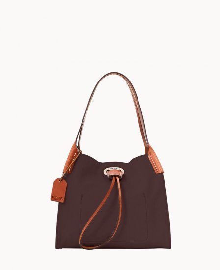 Dooney Oncour Elba Mini Full Up Two Chocolate ID-5c0G8bPn - Click Image to Close