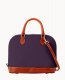 Dooney Pebble Grain Zip Zip Satchel Plum Wine ID-XPoh5xwy