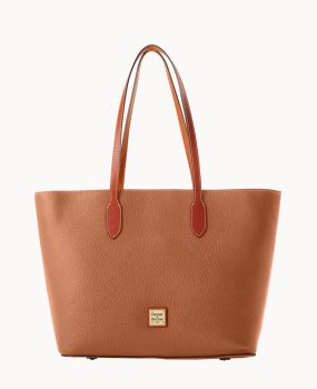 Dooney Pebble Grain Large Tote Caramel ID-PSwldTr7