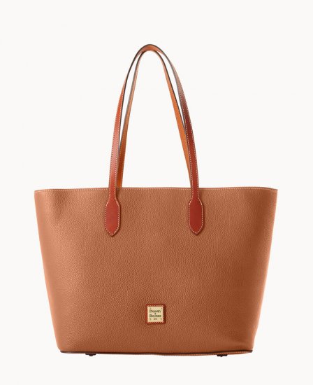 Dooney Pebble Grain Large Tote Caramel ID-PSwldTr7 - Click Image to Close