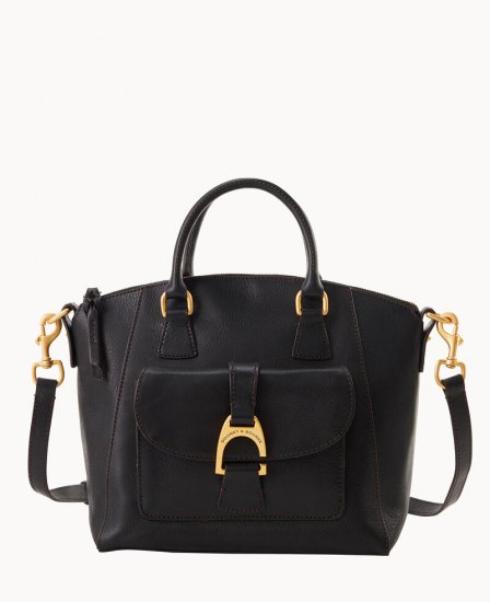 Dooney Florentine Naomi Satchel Black Black ID-tfEqfZgz - Click Image to Close