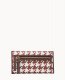 Dooney Houndstooth Continental Clutch Brick ID-uIfvQKcO