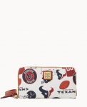 Dooney NFL Texans Large Zip Around Wristlet TEXANS ID-mtKFnef0