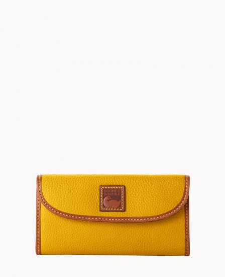 Dooney Pebble Grain Continental Clutch Mustard ID-CoeEgqT8 - Click Image to Close