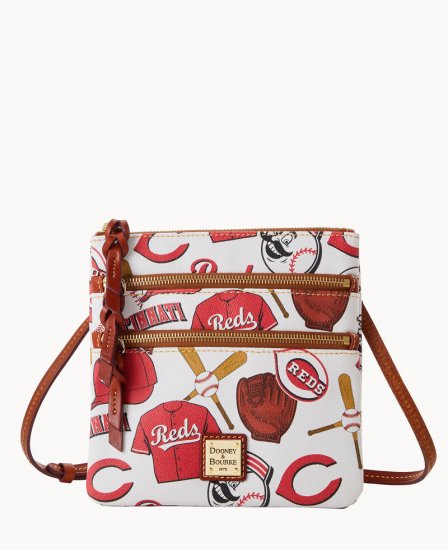 Dooney MLB Reds N S Triple Zip Crossbody REDS ID-30techNC - Click Image to Close