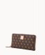 Dooney Gretta Large Zip Around Wristlet Brown Tmoro ID-iLe251vw