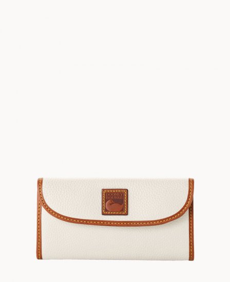 Dooney Pebble Grain Continental Clutch White ID-uKweJos2 - Click Image to Close