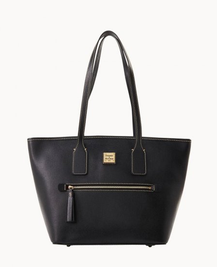 Dooney Saffiano Small Tote Black ID-7W9Hn4aX - Click Image to Close