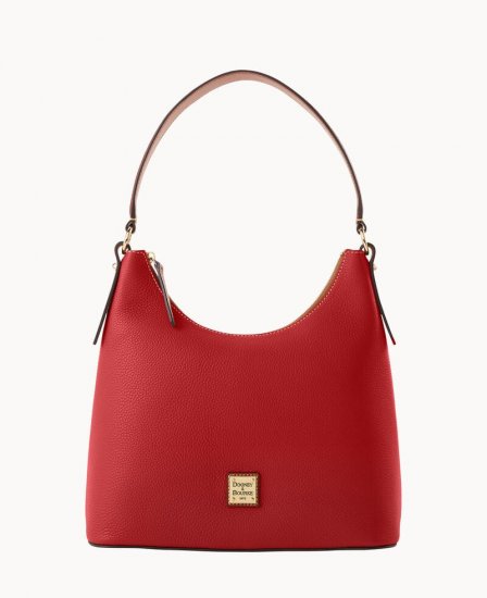 Dooney Pebble Grain Hobo Red ID-TCy8ESnB - Click Image to Close