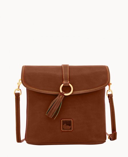 Dooney Florentine Large Dottie Crossbody Chestnut ID-i7iwLC1T - Click Image to Close