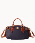 Dooney Pebble Grain Medium Mail Satchel Midnight Blue ID-d6GdxIK5