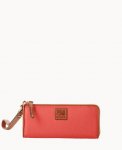 Dooney Pebble Grain Zip Clutch Wristlet Geranium ID-IGVJ6dNE